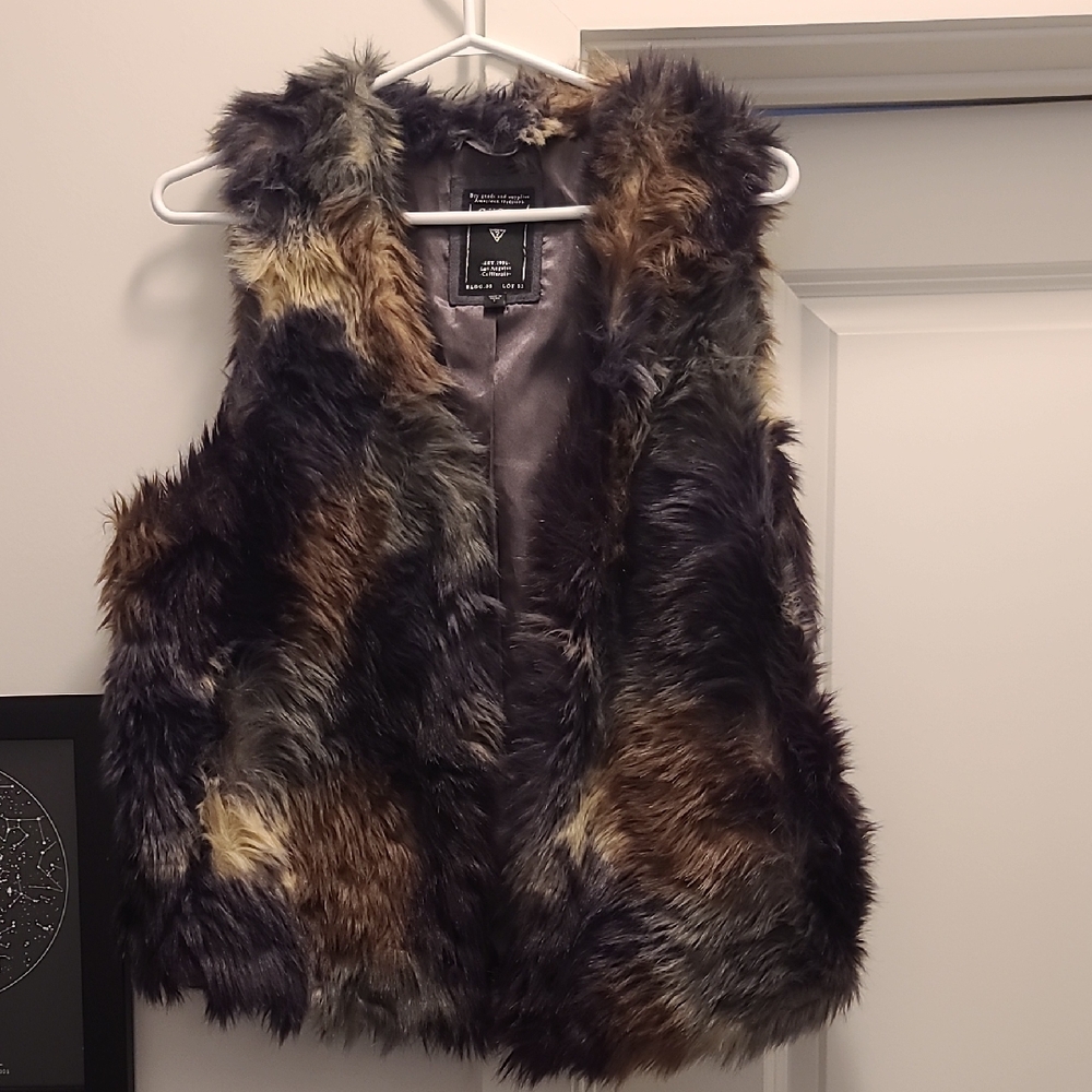 Guess Multicolour Faux Fur Vest
